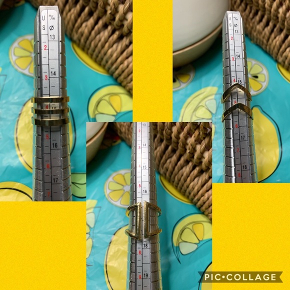 🎁 5/$35 || Striking Geometric Gold Midi Rings Set - Picture 7 of 8